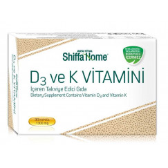 Shiffa Home D3 ve K Vitamini 30 Kapsül